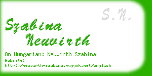 szabina neuvirth business card